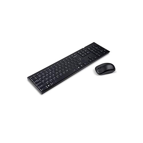 LQH Teclado Teclado inalámbrico y ratón inalámbricos Wireless Gaming Keyboard Wireless Keyboard Combo de ratón Delgado diseño Ligero y Delgado Teclado inalámbrico Ultra (Color : Black)