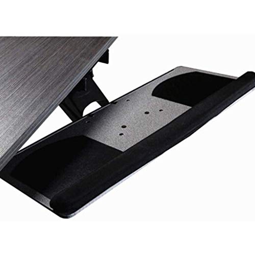 LRX Bandeja Teclado Bandeja de Teclado ergonómico Estante 360 ​​° Diapositivas Ordenador de Escritorio Ajustable del Teclado de Almacenamiento en Rack for Manos Derecha e Izquierda