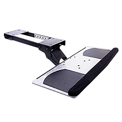 LRX Bandeja Teclado Bandeja de Teclado ergonómico Estante 360 ​​° Diapositivas Ordenador de Escritorio Ajustable del Teclado de Almacenamiento en Rack for Manos Derecha e Izquierda