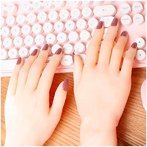 LSHUNYDE 1 Par de Maniquí de Mano de Silicona para Mujer, Modelo de Exhibición de Pulsera de Anillo de Reloj Falso