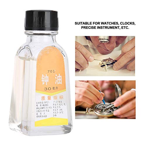 Lubricante duradero para relojes de buena estabilidad, aceite para relojes, con una fuerte fuerza osmótica, 30 ml para reparadores de relojes, relojeros
