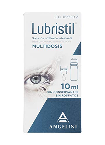 LUBRISTIL Multidosis 10 ml | Lágrima artificial con Ácido Hialurónico | Propiedades lubricantes, hidratantes y protectoras para la superficie ocular | Sin conservantes