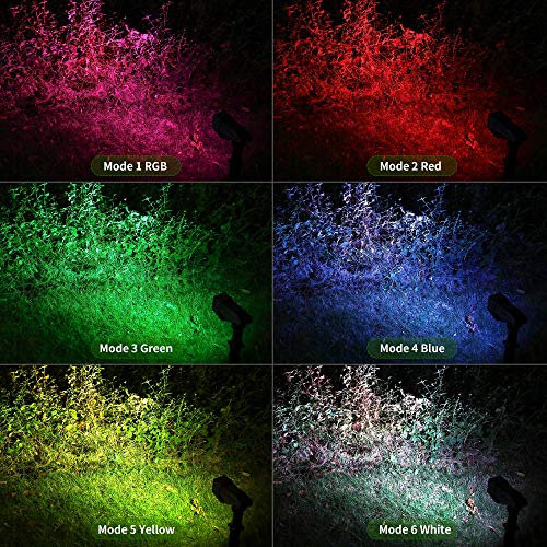 Luces Solares Exterior, Ultra Potente Lámparas Solares Impermeable IP65, 6 Modos Focos LED Exterior, Luz de Seguridad Solar Ajustable Ajustable Auto On/Off para Césped, Valla, Pared, Pasillo