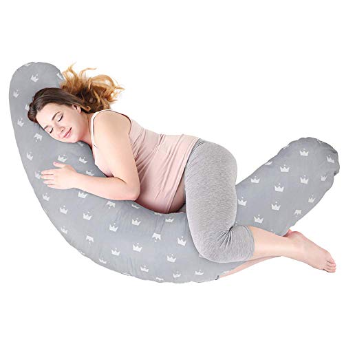 Luchild Almohada Embarazada Multifuncional, Cojín Lactancia Bebé, Cama Nido Bebé, Protector Cuna，Fundas 100% Algodón, Relleno 100% Poliéster Lavable Hipoalergénico