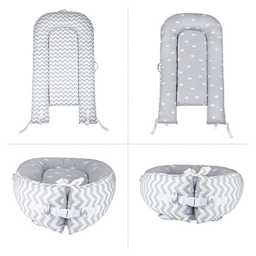 Luchild Nido Bebé Recién Nacido, Reductor de Cuna Nidos, Cama cana nido de viaje Doble Caras para bebe dormir