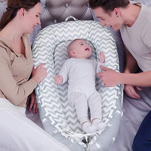 Luchild Nido Bebé Recién Nacido, Reductor de Cuna Nidos, Cama cana nido de viaje Doble Caras para bebe dormir