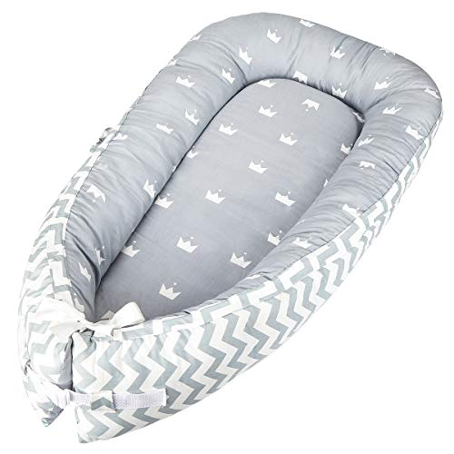 Luchild Nido Bebé Recién Nacido, Reductor de Cuna Nidos, Cama cana nido de viaje Doble Caras para bebe dormir