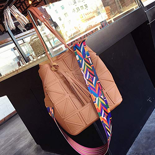 Luckycat Bolsos bandolera Mujer Bolso de cuero suave para mujer Bolsos grandes Bolsos bandolera Bolsas Bolso Borla Pequeño Bolso de Hombro Cuero PU Bolso Bandolera de Mujer