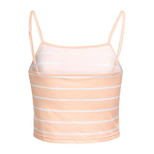 Luckycat Camisetas de Tirantes para Mujer, Mujeres Sexy de Hombros sin Mangas del Tanque Tops Chaleco Camiseta Blusa Crop Tops Camisa De Rayas