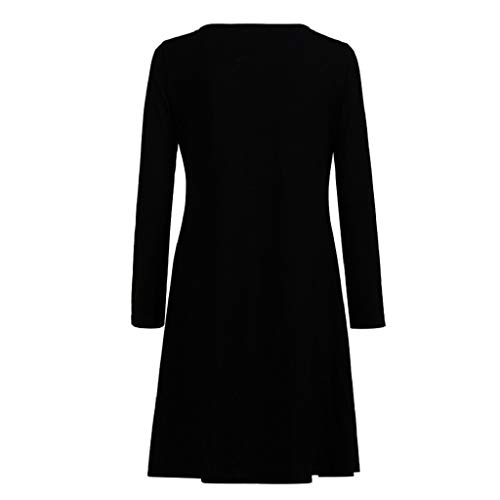 Luckycat Vestidos Corto Manga Larga de Otoño para Mujer Reno Vestido Corto Elegantes Negro Navidad Vestidos de Mujer Vestidos Mujer Jersey Fiesta Vestidos Fiesta Vestidos Navidad Vestidos Mujer Noche