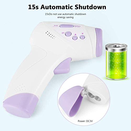 Luckywing Termómetro de Frente，Termómetro Infrarrojos Lecturas Instantáneas Termómetro Digital sin Contacto Profesional Alarma de Fiebre Conversión ℃ / ℉ para Bebés, Niños, Adultos, Comida