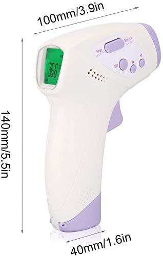 Luckywing Termómetro de Frente，Termómetro Infrarrojos Lecturas Instantáneas Termómetro Digital sin Contacto Profesional Alarma de Fiebre Conversión ℃ / ℉ para Bebés, Niños, Adultos, Comida