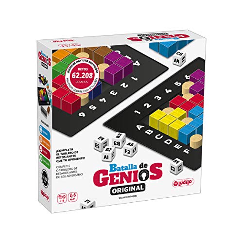Lúdilo- Batalla de Genios 3D, Mesa, Rompecabezas Madera, educativos, Juegos Inteligencia niños, Puzzles, Color Negro (The Happy 80800)