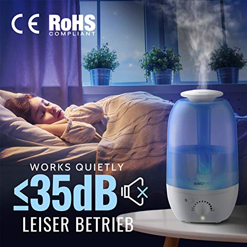 Lufie Humidificador Ultrasonicos, 2,0 Liter, Ambientador Difusor Aromaterapia, Humificador Esencias De Agua Aceites Esenciales, Vapor Frío, Luz Nocturna Led, Apagado Automático, Para Bebes
