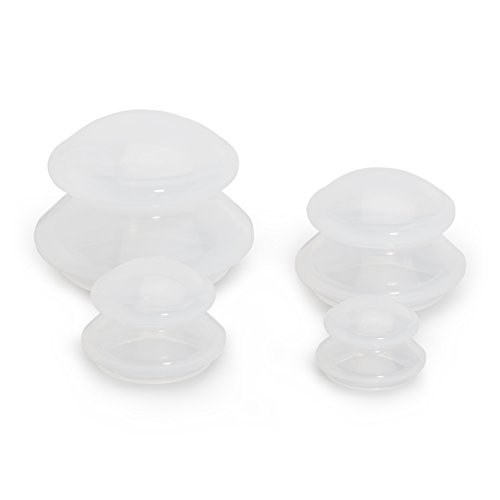 Lunata (Upgrade 2019) 4x Ventosas anticelulitica y piel de naranja, Tazas masaje para masaje profesional