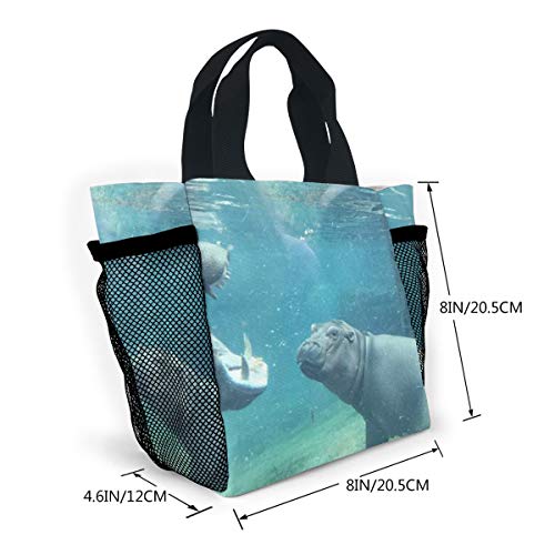 Lunch Box Hippo Bag Organizer For Women Men Teens, Office School Work Lunch Organizer Premium Handbag Portable Leakproof Snacks Organizer