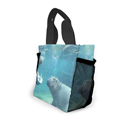 Lunch Box Hippo Bag Organizer For Women Men Teens, Office School Work Lunch Organizer Premium Handbag Portable Leakproof Snacks Organizer