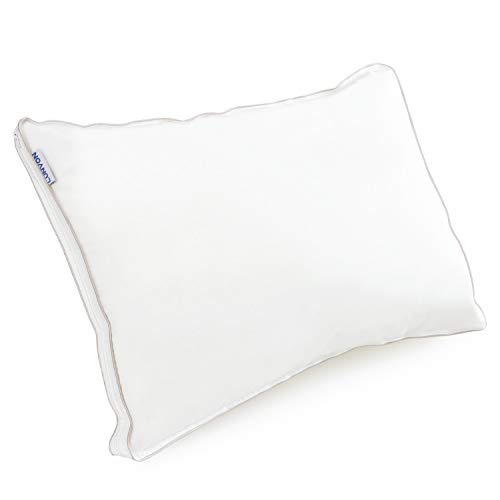 Lunvon Almohada de Espuma de Memoria 71 x 51 cm Almohada Viscoelástica Altura Ajustable, Funda de Almohada Desmontable de Diseño de Doble Banda Lateral Mantiene la Forma