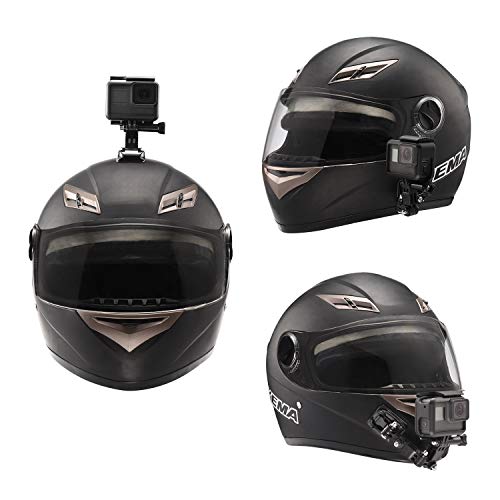 Lupholue Casco para Motocicleta Barbilla giratoria Kit de Montaje de rotación de pivotes de 3 vías Compatible with GoPro Hero 7, (2018), 6 5 4 3, Hero Black, Sesión, Xiaomi Yi, SJCAM