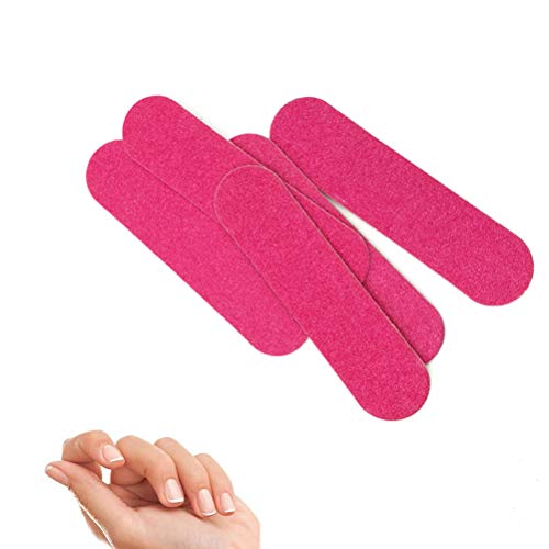 Lurrose 100pcs Mini limas de uñas Tablero de impresión Bustres de uñas de madera Herramientas de manicura desechables para limas de uñas (colores aleatorios)