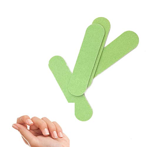 Lurrose 100pcs Mini limas de uñas Tablero de impresión Bustres de uñas de madera Herramientas de manicura desechables para limas de uñas (colores aleatorios)