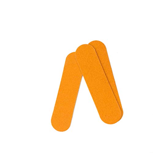 Lurrose 100pcs Mini limas de uñas Tablero de impresión Bustres de uñas de madera Herramientas de manicura desechables para limas de uñas (colores aleatorios)