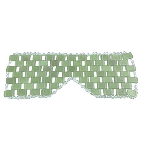 Lurrose Ojo Portátil Cubierta para Dormir Cubierta de Ojo de Jade Natural para Dormir Ceguera para Viajar Dormir Yoga Dolor de Cabeza