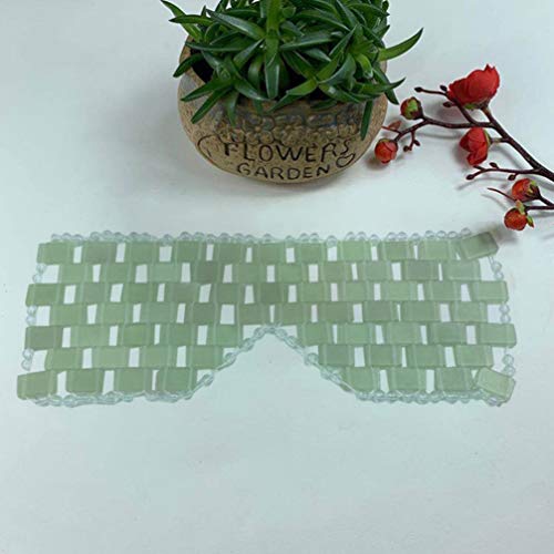 Lurrose Ojo Portátil Cubierta para Dormir Cubierta de Ojo de Jade Natural para Dormir Ceguera para Viajar Dormir Yoga Dolor de Cabeza