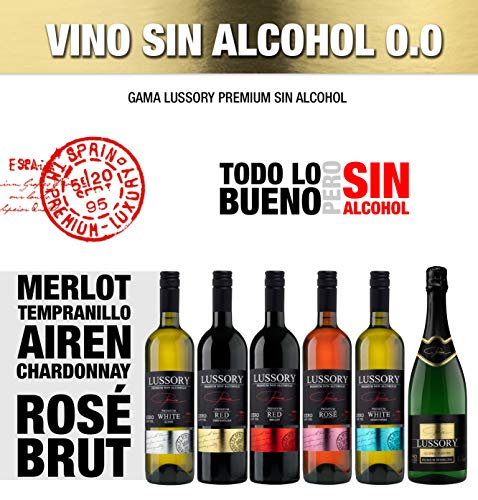 Lussory Merlot vino tinto sin alcohol caja de 6 ud