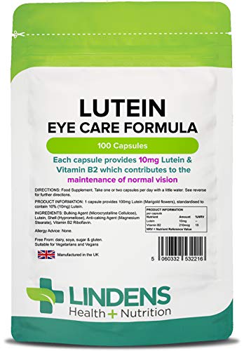 Luteína 10mg (Caléndula Extracto) cápsulas - 100 CAPS