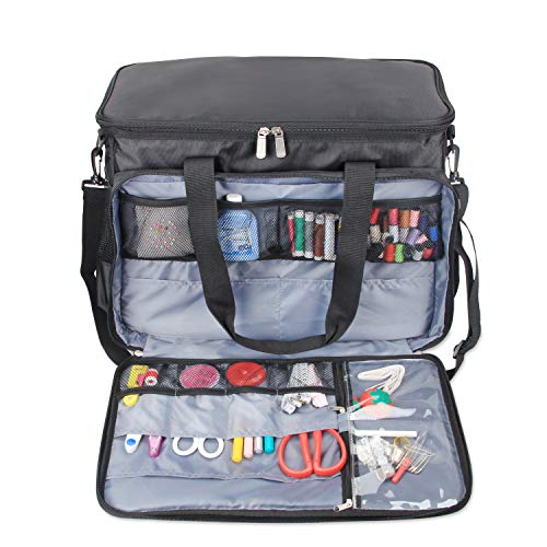 Luxja Bolsa para Máquina de Coser Organizador de Accesorios de Tejer(No Incluido Accesorios)