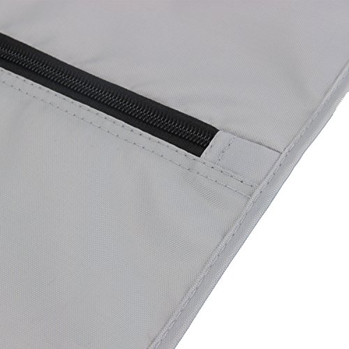 Luxja Bolsa Ropa Sucia Colgar, Bolsas para la Colada con 2 Ganchos de Puerta de Acero Inoxidable Extra, Bolsa de cesto de lavandería, Gris