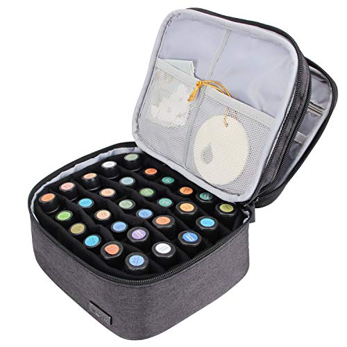 Luxja Caja para Aceite Esencial Organizador para Aceite Perfumado y Accesorios(30 Botellas) Sin Accesorios