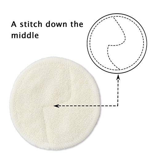 Luxja Discos Desmaquillantes Reutilizables con 2 Bolsa de Almacenar, Lavables Rondas Faciales (Aptos para Pieles Sensibles) 14pcs