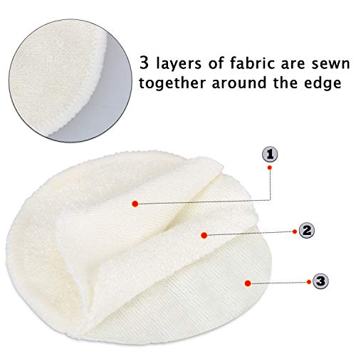 Luxja Discos Desmaquillantes Reutilizables con 2 Bolsa de Almacenar, Lavables Rondas Faciales (Aptos para Pieles Sensibles) 14pcs