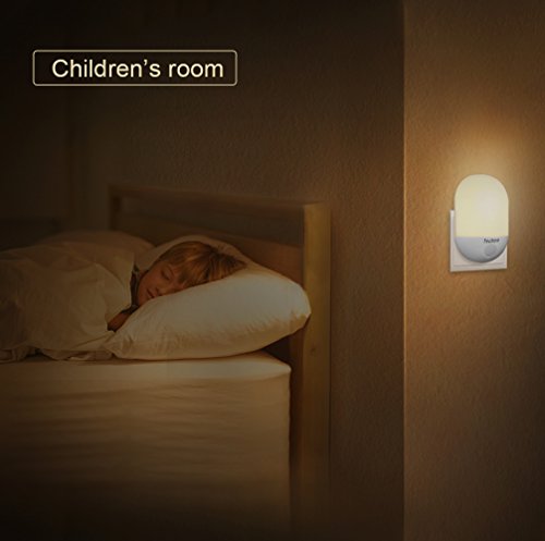 Luz Nocturna Infantil, Techole Lampara Nocturna Enchufe con Sensor de Luz Automático, Luz Quitamiedos Infantil para Niños, Habitación Bebé, Dormitorio, Sala, Garaje, Baño, Pasillos, Cocina