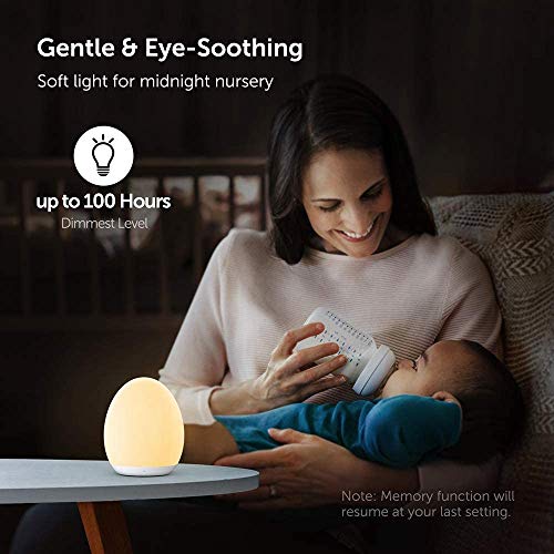 Luz Nocturna Infantil VAVA, Lámpara LED para Niños, 8 Color Cambiante, Control Táctil, Temporizador, Función de Memoria, Modo Nocturna, Cuidado Ojos, Seguro, Regalo para bebé, Niño