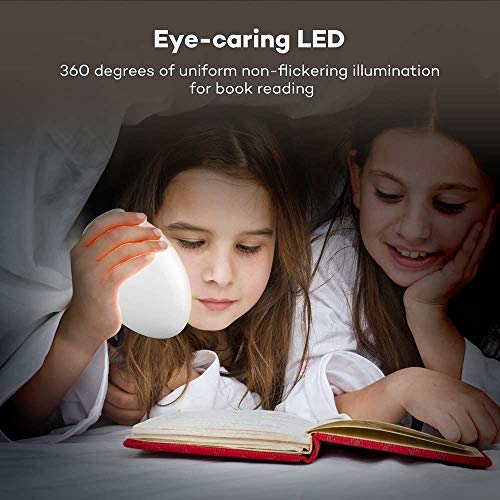 Luz Nocturna Infantil VAVA, Lámpara Quitamiedos para Niños/Bebé (Seguro ABS+PC, IP65 Impermeable, Resistente a Rotura, LED Cuidado Ojos, Brillo y Color Ajustable, Control Táctil, Recargable)