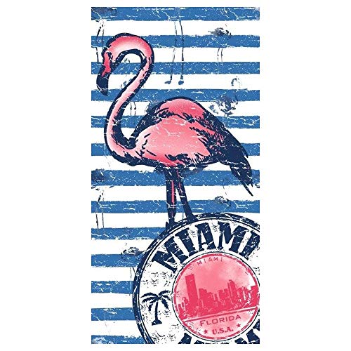 lvl25 Toalla Flamenco de Playa y Piscina. Original y Divertida. Tamaño 150 x 75 cm.