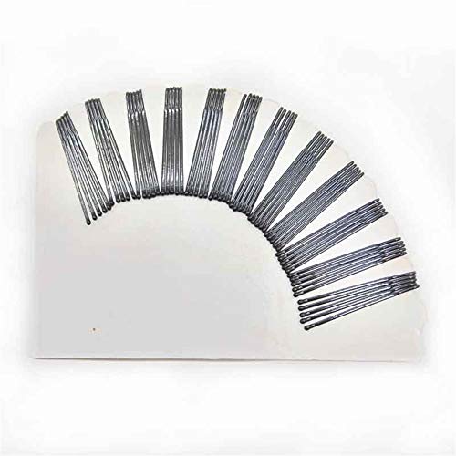 LVYI 300 pinzas de pelo Mujer, pinzas de pelo Negro son perfectas for todas peinados y todos los peinados.Clips de hierro negro, clips negro con jefes de abalorios, clips de alambre de onda, antidesli