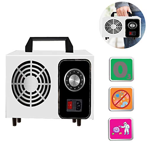 Lychee Generador de ozono Comercial con Temporizador ,10g/h 220V Purificador de Aire de ozono móvil Ozone Machine O3 para Hogar, Oficina, Hospital,Automóviles y Mascotas