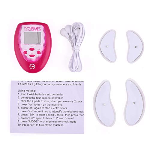 LYHD Masaje Facial Eléctrico Estimulación Muscular Electrónica + 2 uds Electrodos Pegatina para la Cara + 2 Pegatinas para la Cara Masajeador Facial Herramienta para Adelgazar