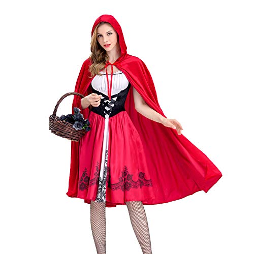 LYMCDP Halloween, Caperucita Roja Disfraz De Mujer Adulta, Disfraz De Reina De Club Nocturno, Disfraz De Juego De Rol