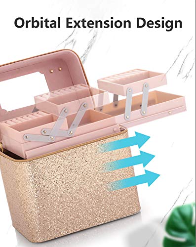 LYN Bolsa De Cosméticos Portátil Y Liviana, Bolsa De Cosméticos con Bolso, Bolsa De Viaje, Bolsa De Viaje Cosmética Multifuncional Y De Viaje De Negocios,E