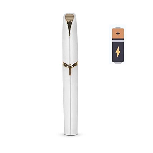 LYX Ceja de Afeitar, Ceja Trimmer eléctrico del lápiz Labial máquina de Afeitar, Limpio húmedos y Secos señoras de la máquina de Afeitar, Chica Mini Electric depilación Instrumento (Color : White)