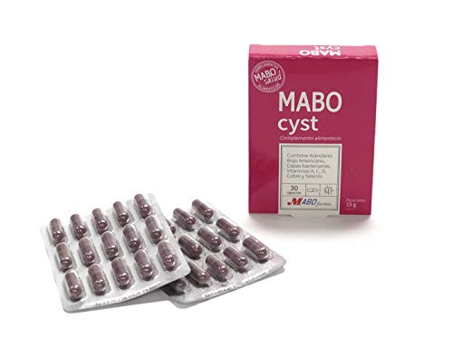 MABO Cyst 30 cap (1 mes) - Protección Contra Infecciones Urinarias Arándano Rojo Probióticos Cepas Bacterianas Vitaminas A C D Cobre Selenio
