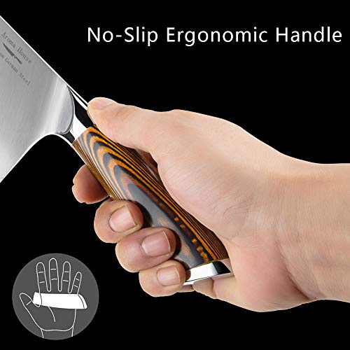 Macheta Cocina, Cuchillo de carnicero, Cuchillo asiático hecho del acero inoxidable carbonatado alemán alto, cuchillo de cocina chino de los 18cm para el uso de fines múltiples, Hachas de Cocina