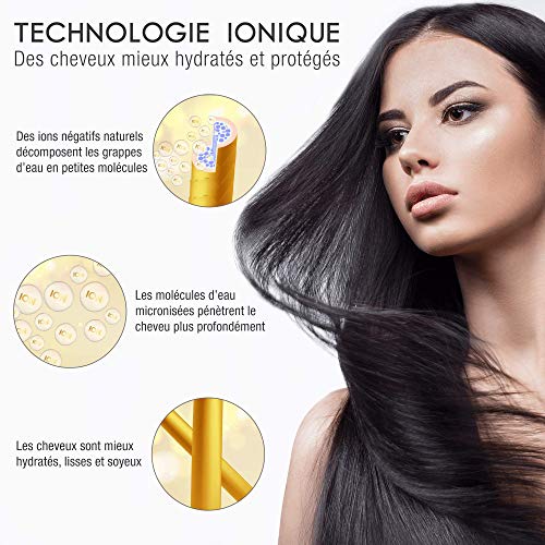 MadameParis - Cepillo Alisador Iónico Edición LILA - Cepillo Profesional Térmico Cerámico- Calentamiento Súper Rápido - Efectividad de Peluquería Profesional