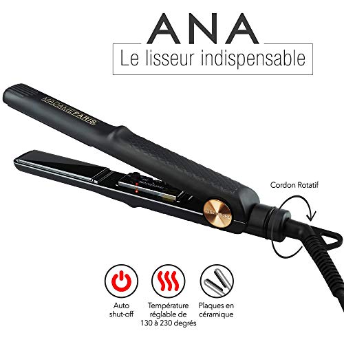 MadameParis – Plancha profesional ANA – Plancha de pelo profesional – Producto del año – Placas Nano cerámica – Plancha para el cabello
