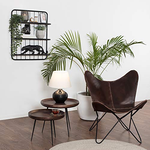 Madeleine Home Butter Fly Chairs (Cuero marrón)